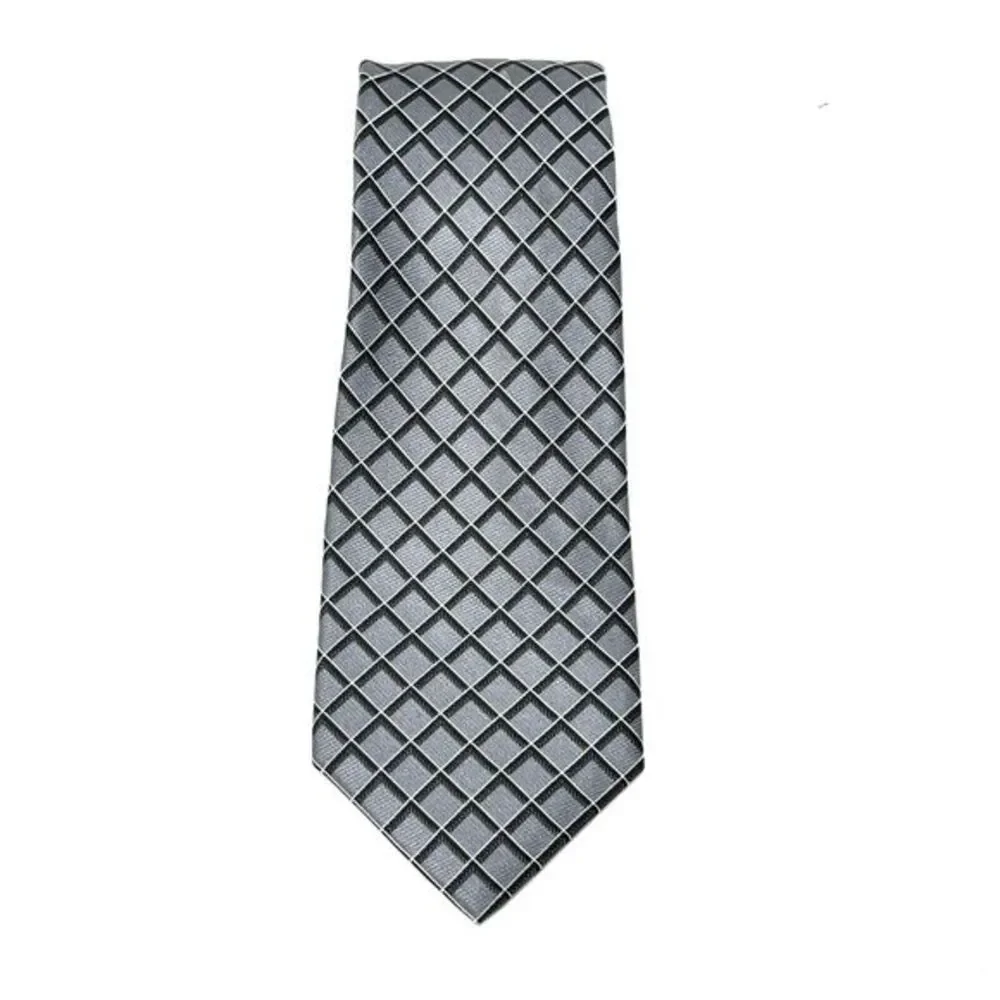 Michael Kors Men's Grey Silk 3D Square Pattern‎ Excellent Condition